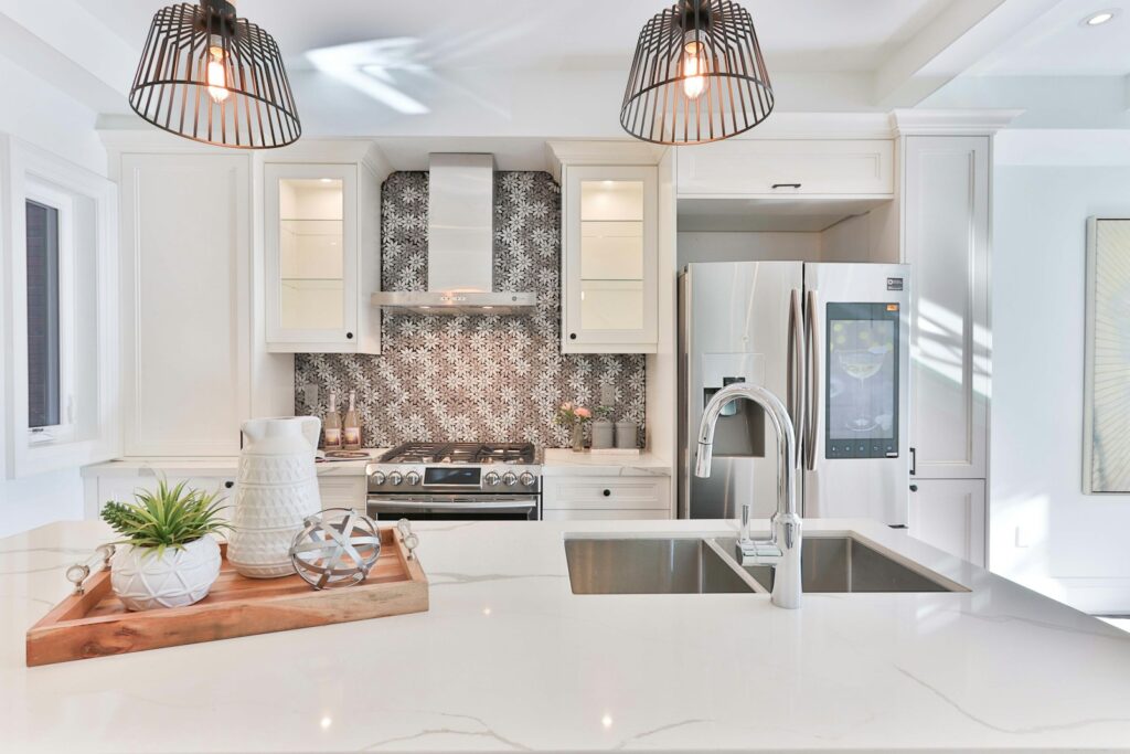 A modern kitchen with new renovations