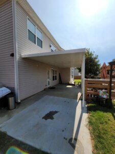 Awning on the back of a house